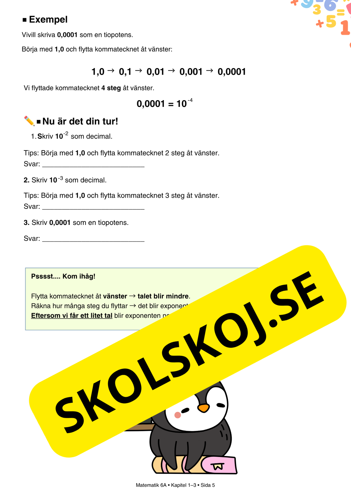 Matematik Årskurs 6 – Tydliga förklaringar och träning - Stort paket
