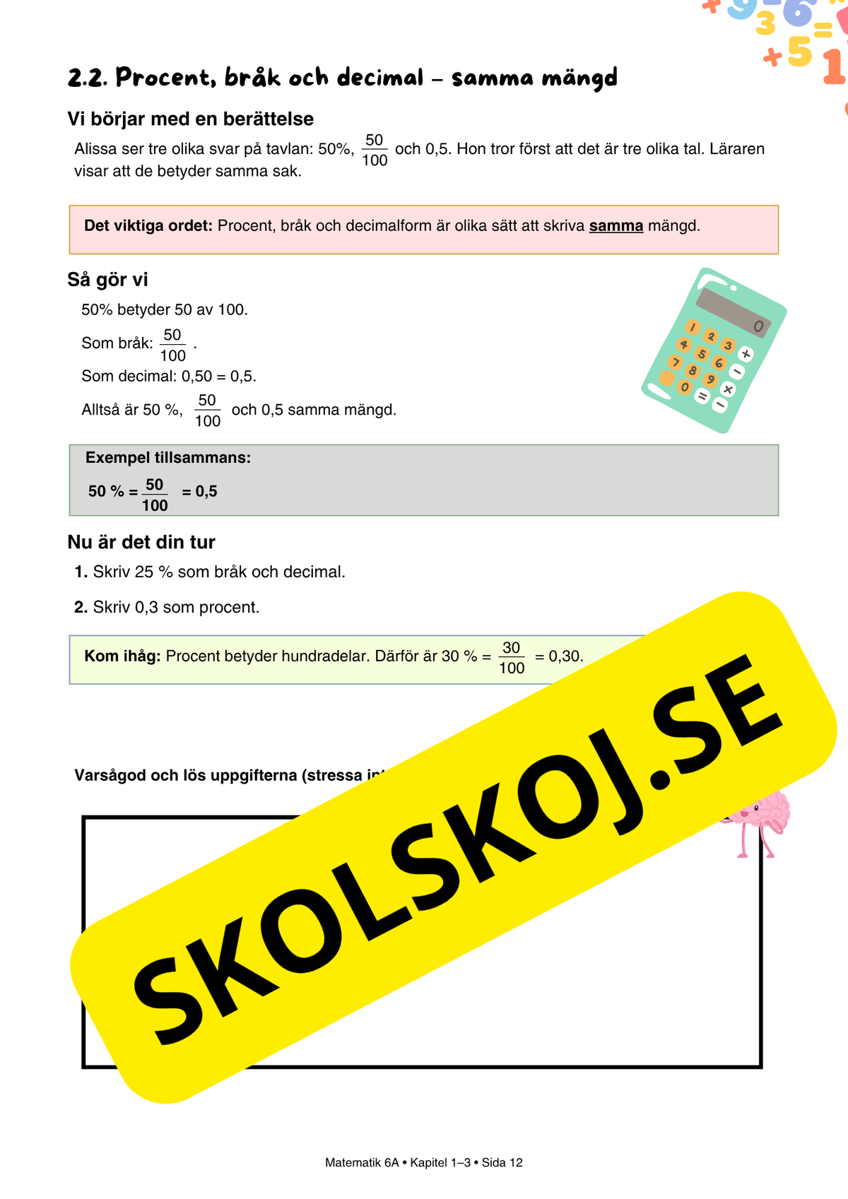 Matematik Årskurs 6 – Tydliga förklaringar och träning - Stort paket