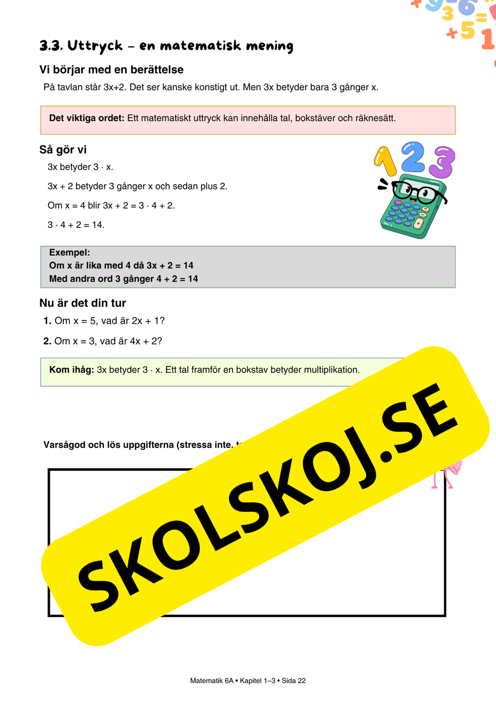 Matematik Årskurs 6 – Tydliga förklaringar och träning - Stort paket