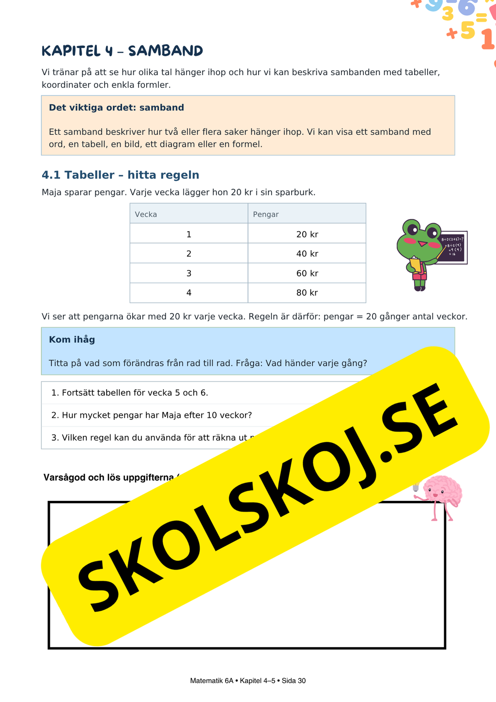 Matematik Årskurs 6 – Tydliga förklaringar och träning - Stort paket