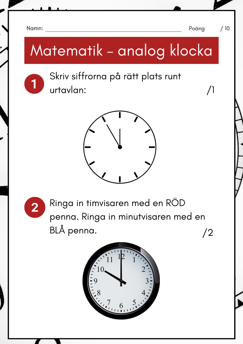 Analog klocka