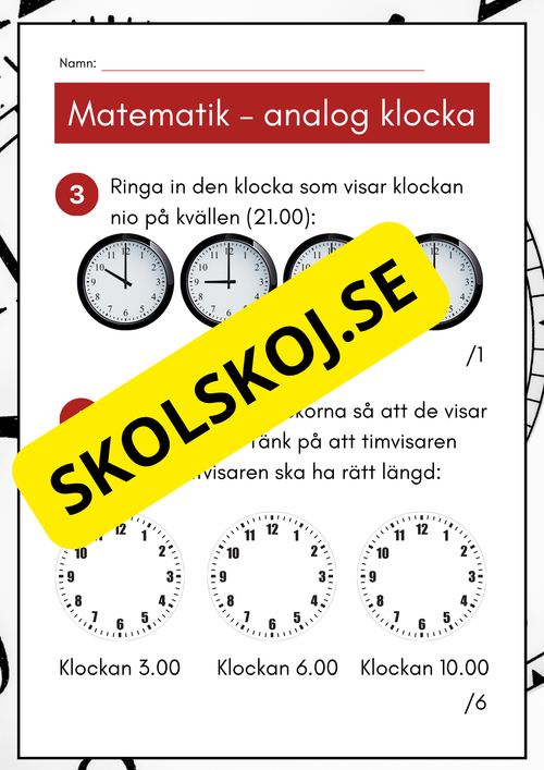 Analog klocka