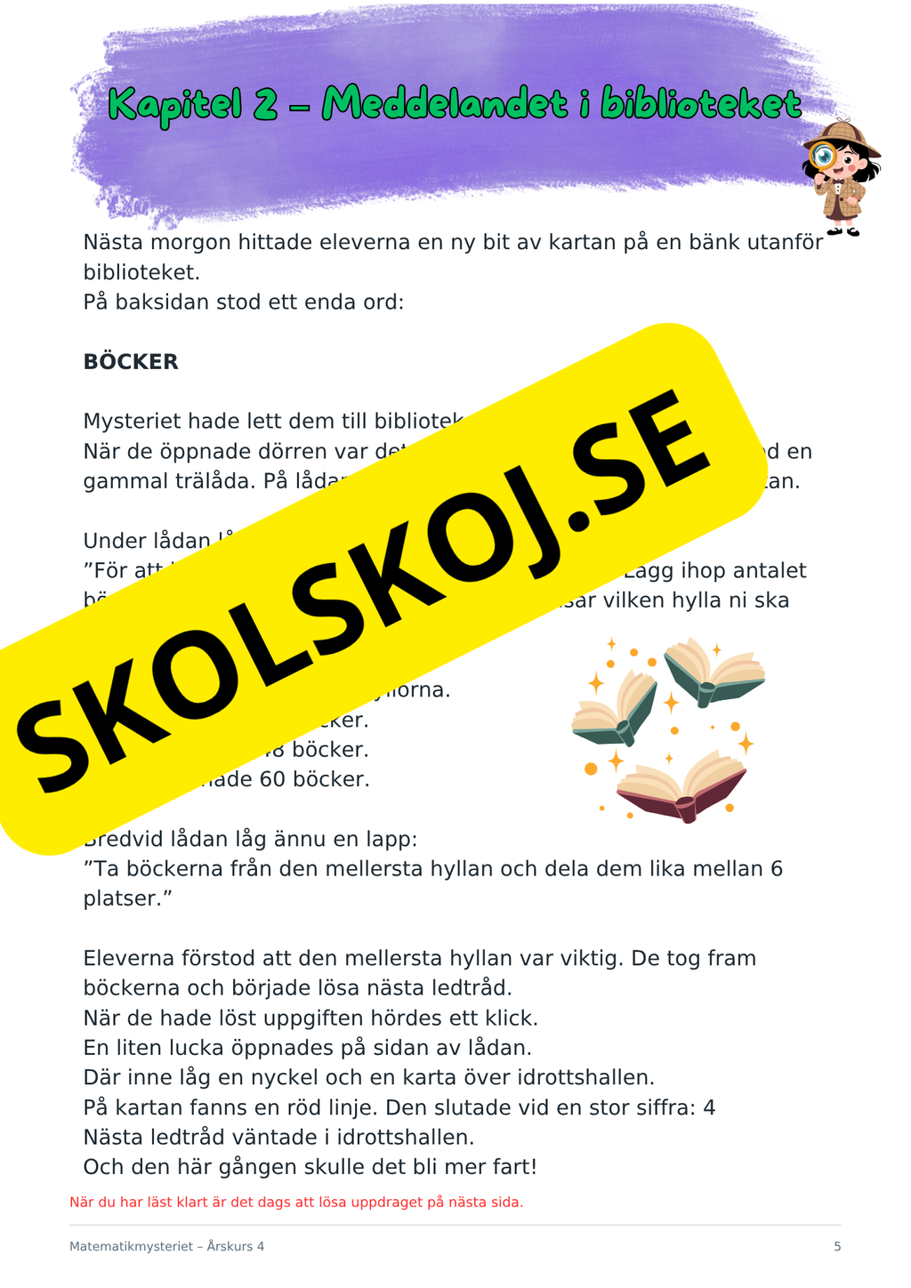Matematikmysteriet – Problemlösning för årskurs 4