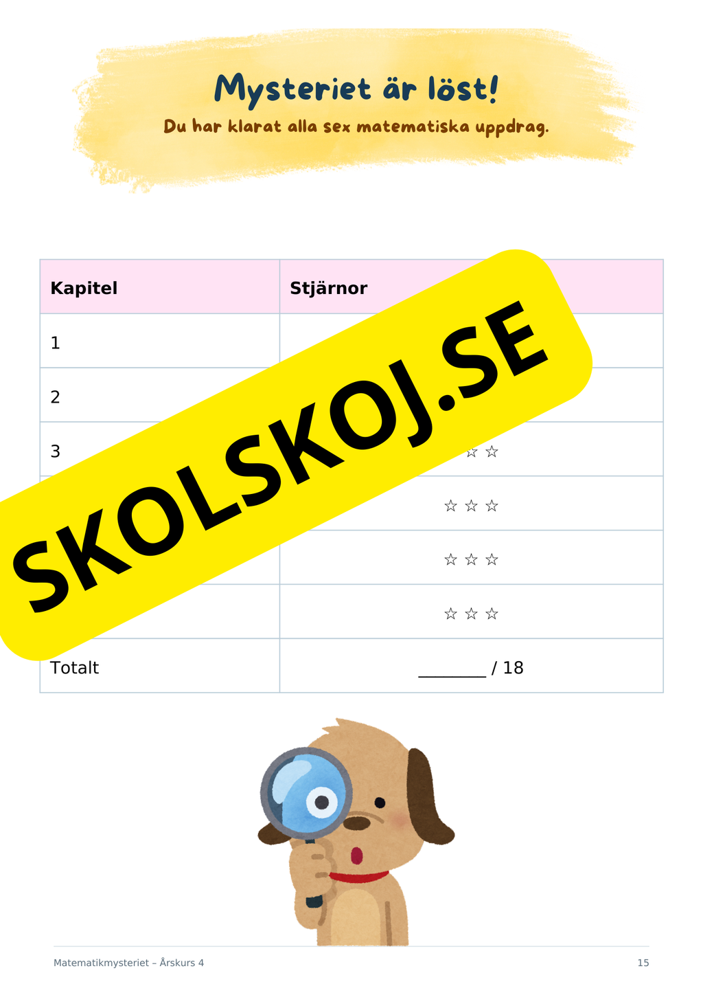 Matematikmysteriet – Problemlösning för årskurs 4