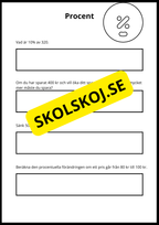 Matematiska repetitionsuppgifter årskurs 7 - 8 (50 st)