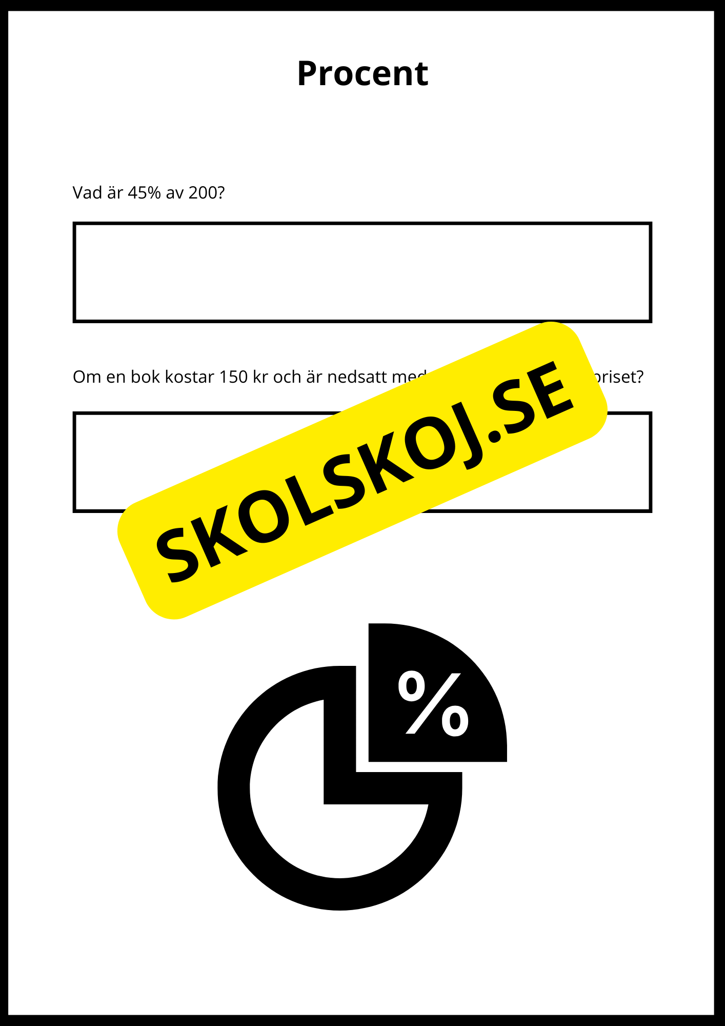 Matematiska repetitionsuppgifter årskurs 7 - 8 (50 st)