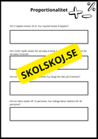 Matematiska repetitionsuppgifter årskurs 7 - 8 (50 st)