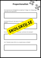 Matematiska repetitionsuppgifter årskurs 7 - 8 (50 st)