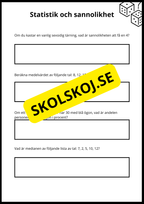 Matematiska repetitionsuppgifter årskurs 7 - 8 (50 st)