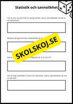 Matematiska repetitionsuppgifter årskurs 7 - 8 (50 st)