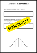 Matematiska repetitionsuppgifter årskurs 7 - 8 (50 st)