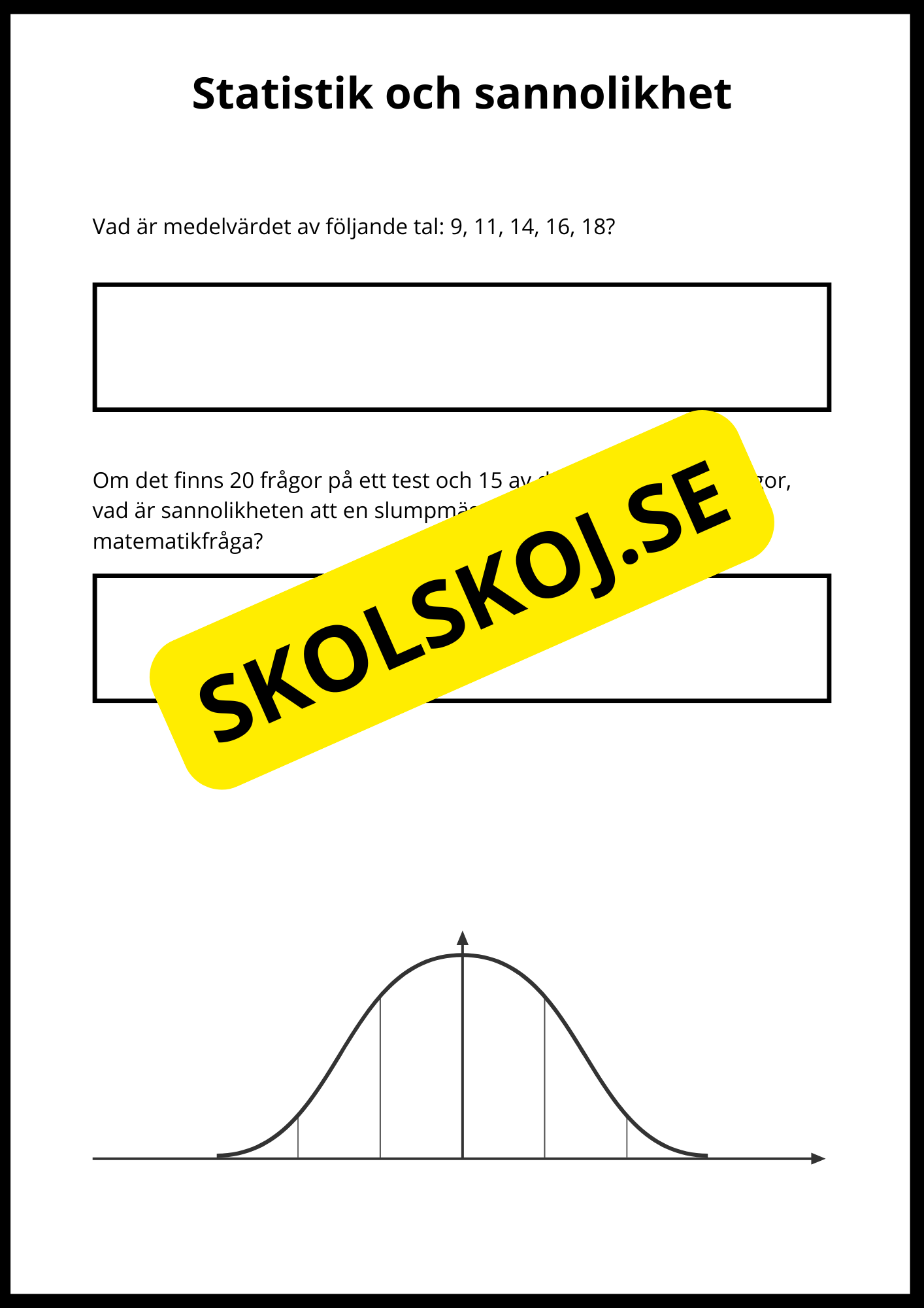 Matematiska repetitionsuppgifter årskurs 7 - 8 (50 st)