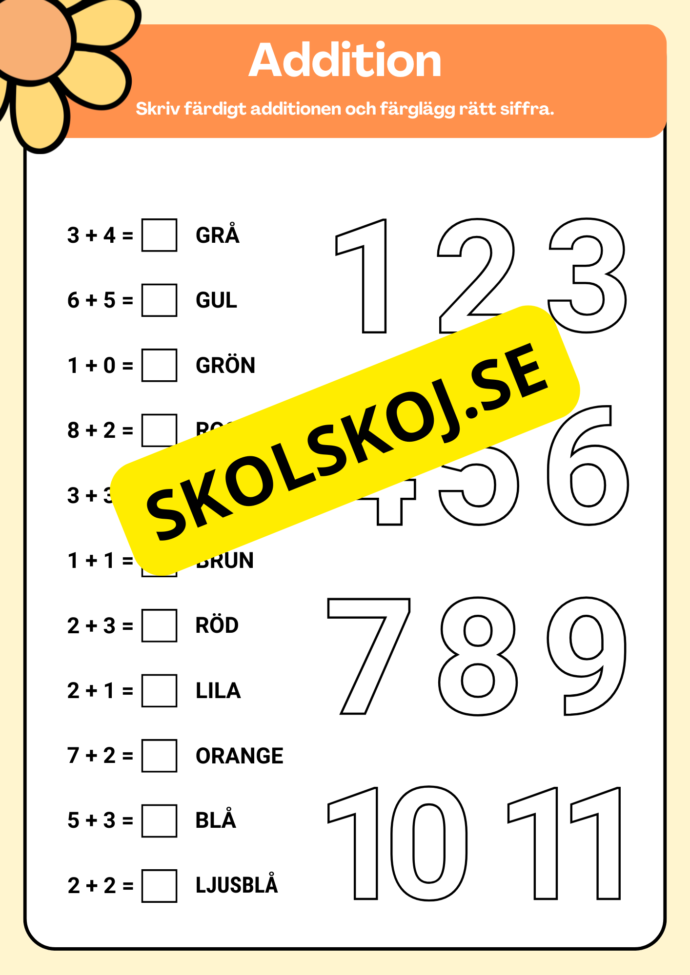 Matte extra uppgifter - Förskoleklass - Årskurs 1