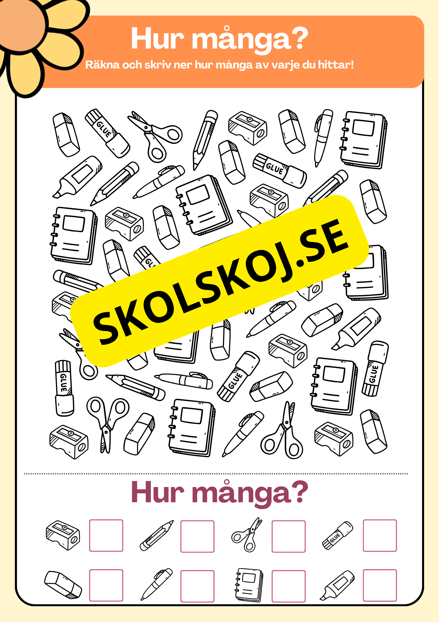 Matte extra uppgifter - Förskoleklass - Årskurs 1