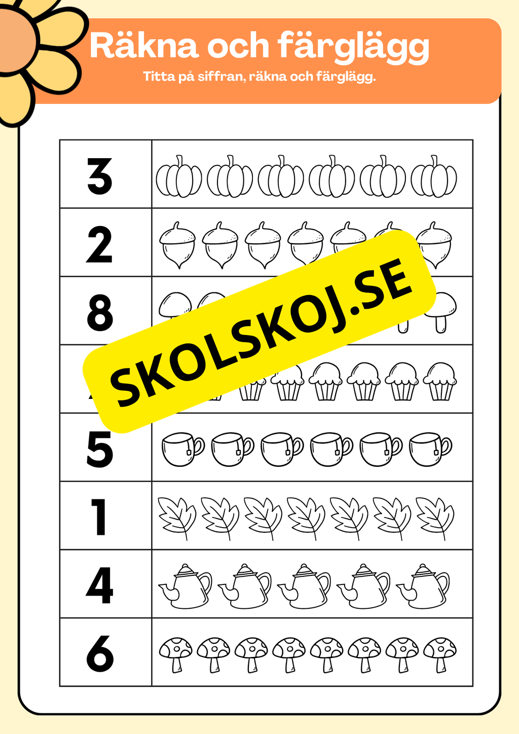 Matte extra uppgifter - Förskoleklass - Årskurs 1