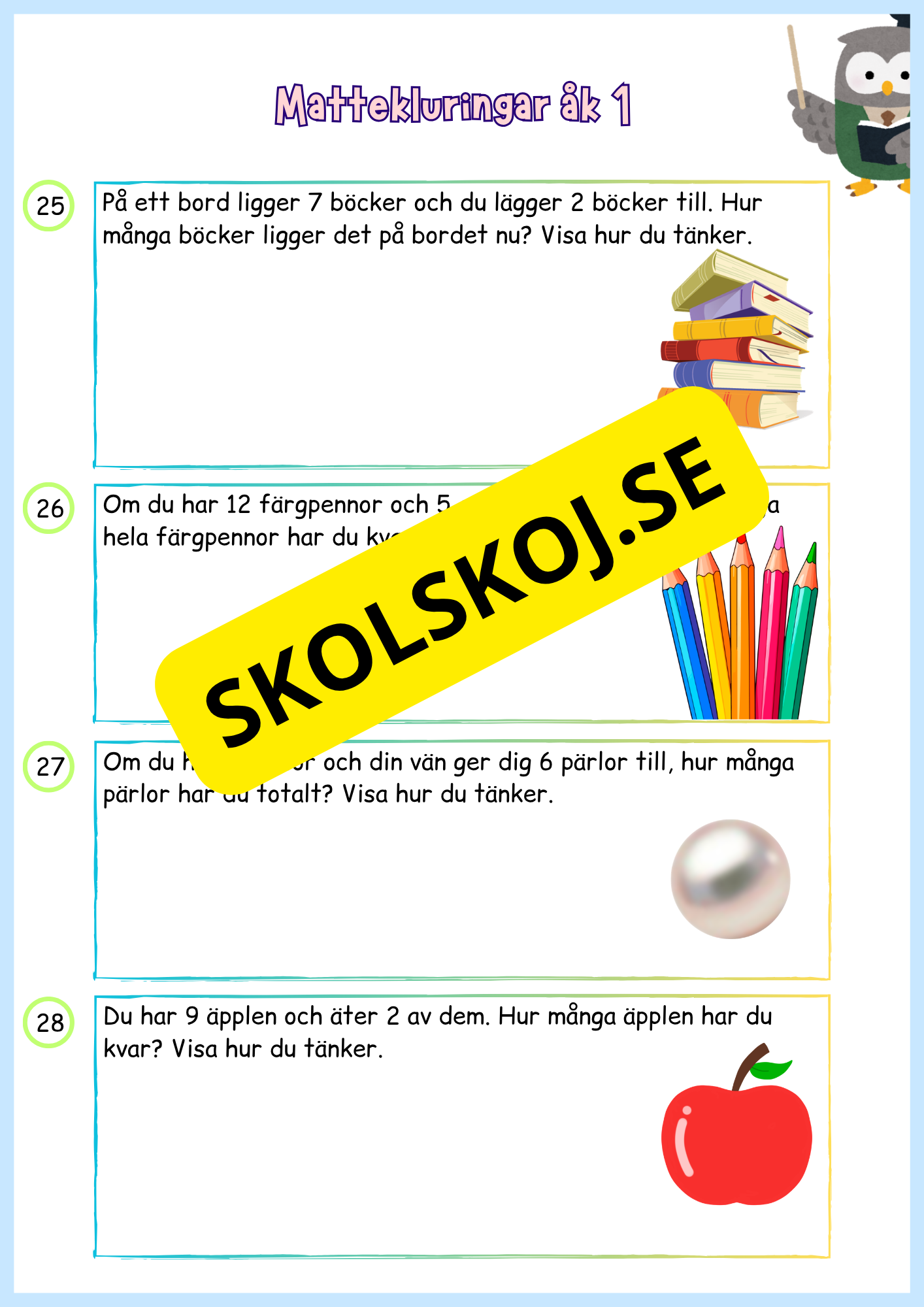 Mattekluringar - Årskurs 1