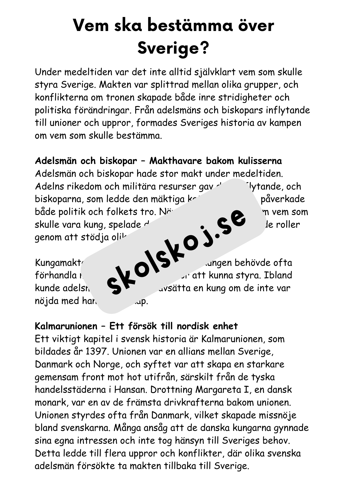 Medeltiden - En resa genom historien - Årskurs 4 - 6