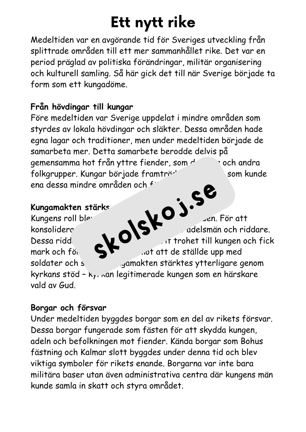 Medeltiden - En resa genom historien - Årskurs 4 - 6