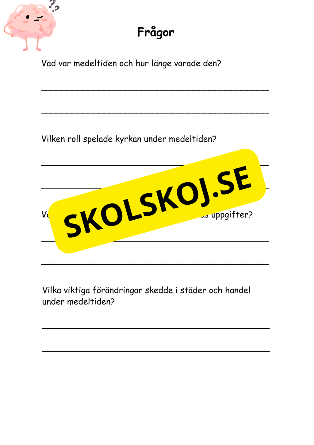 Medeltiden - Livet, makt och tro - Årskurs 4 - 6