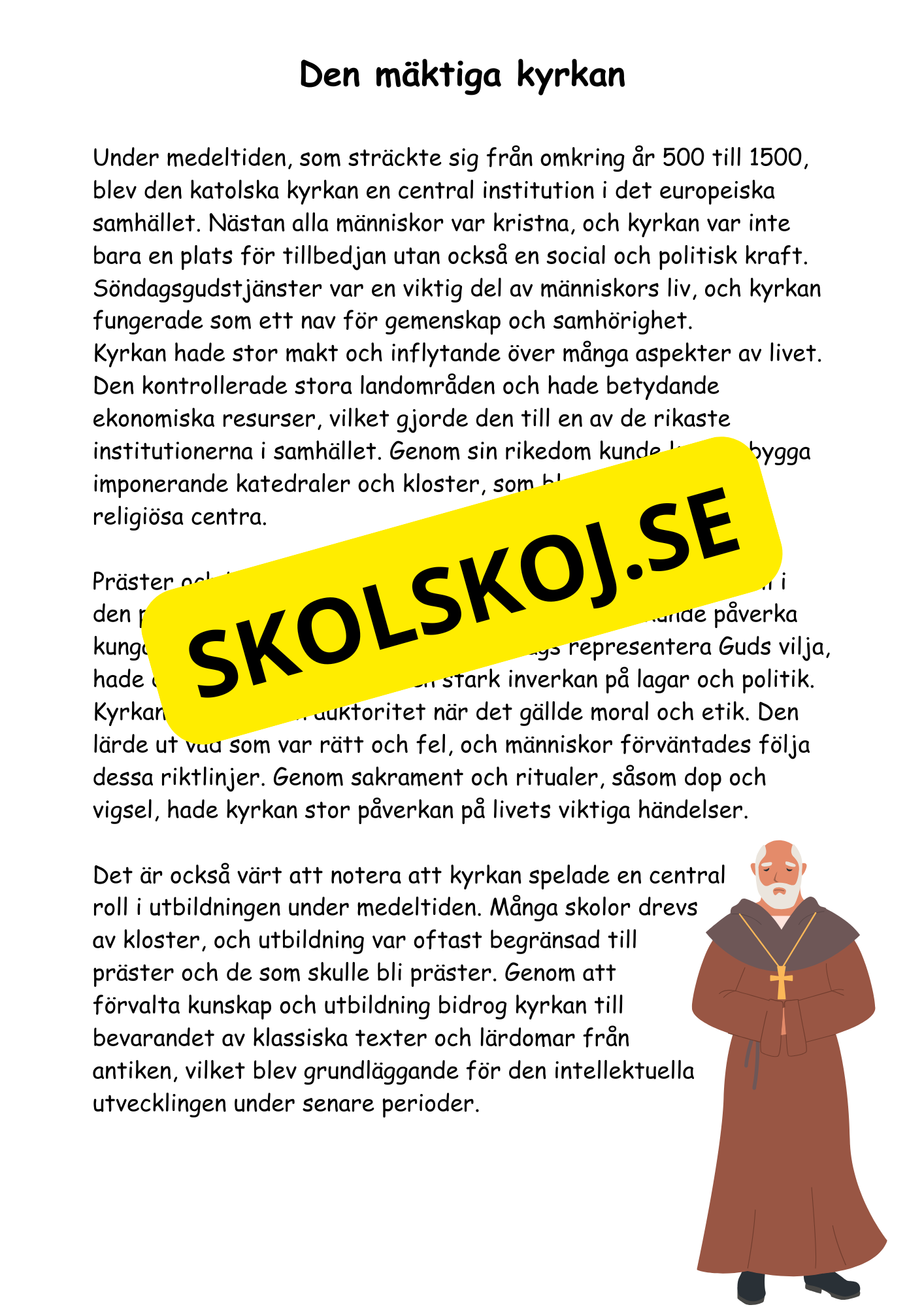 Medeltiden - Livet, makt och tro - Årskurs 4 - 6