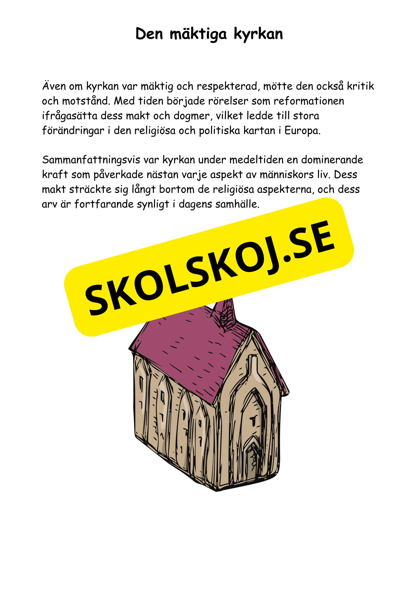 Medeltiden - Livet, makt och tro - Årskurs 4 - 6
