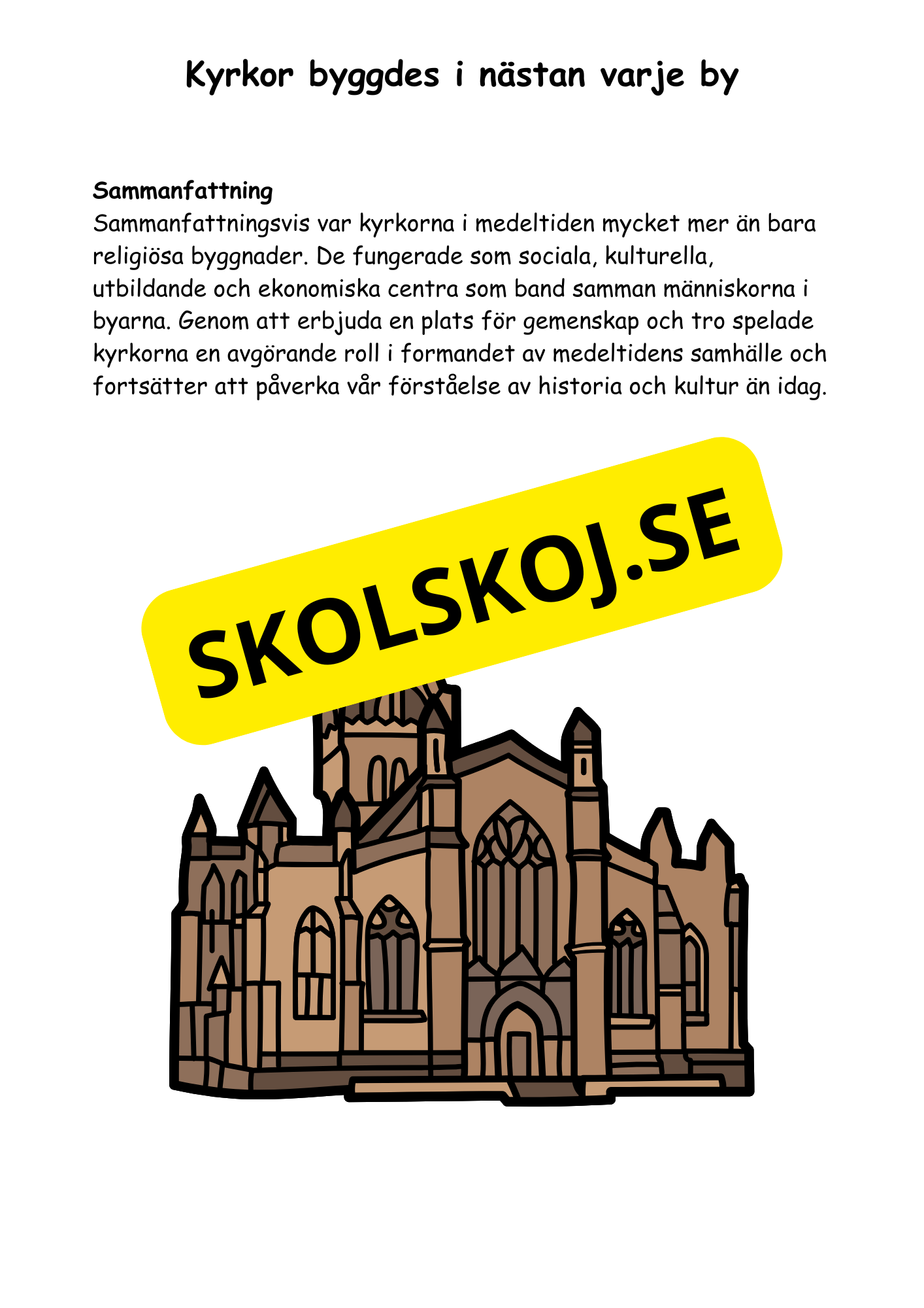 Medeltiden - Livet, makt och tro - Årskurs 4 - 6