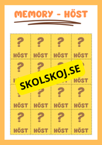 Memory - Höst - Enkel