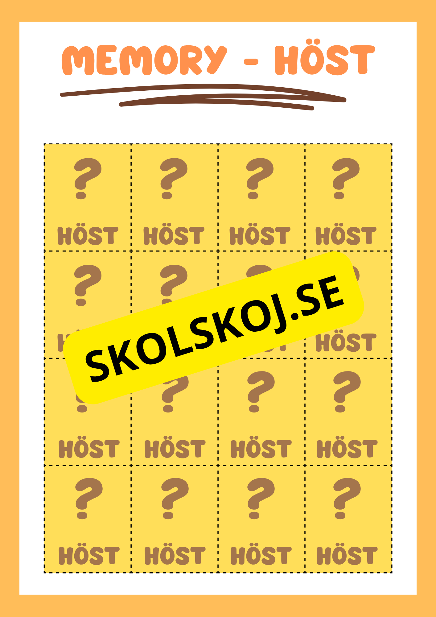 Memory - Höst - Enkel