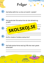 Meteoriter läsförståelse
