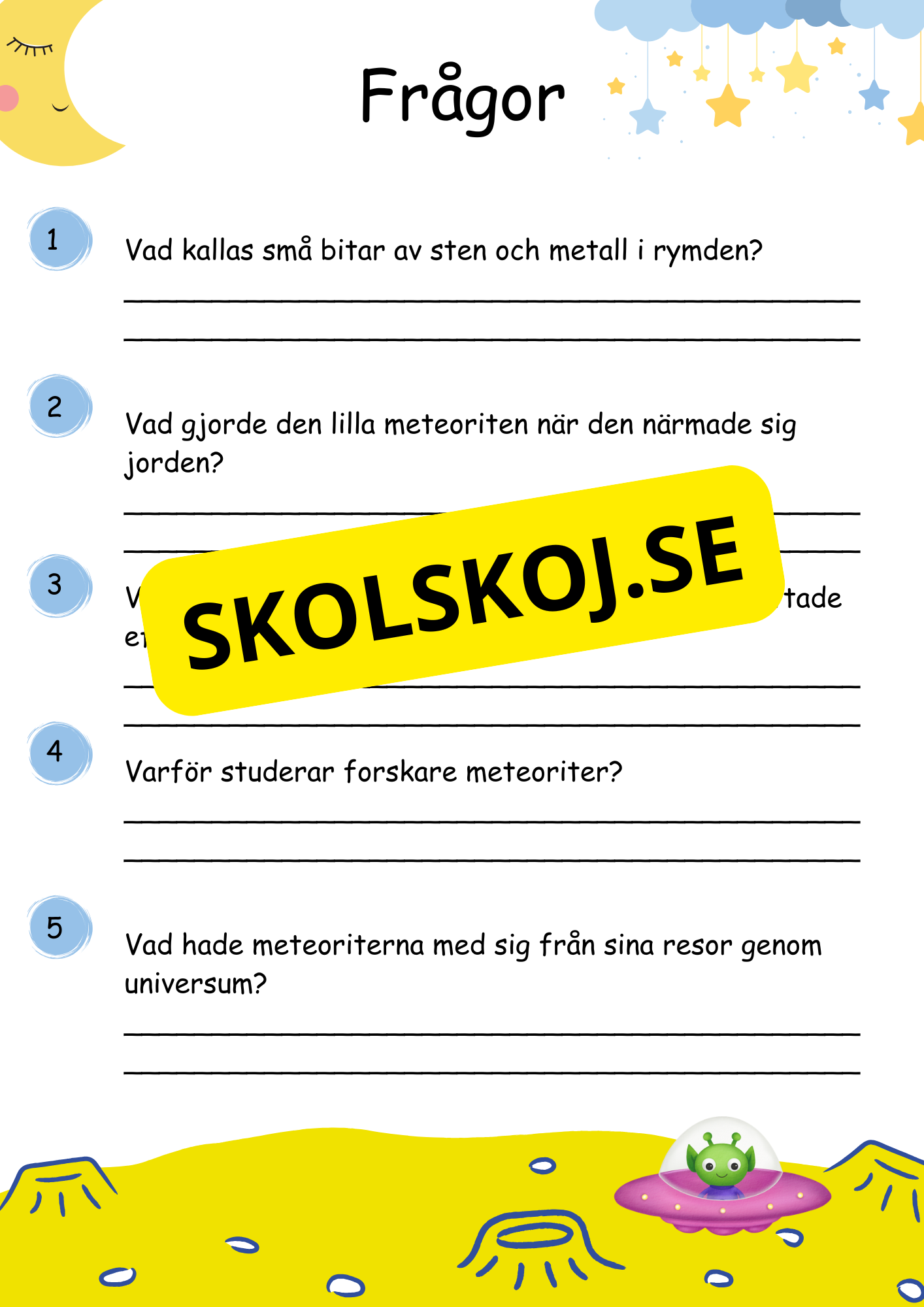 Meteoriter läsförståelse