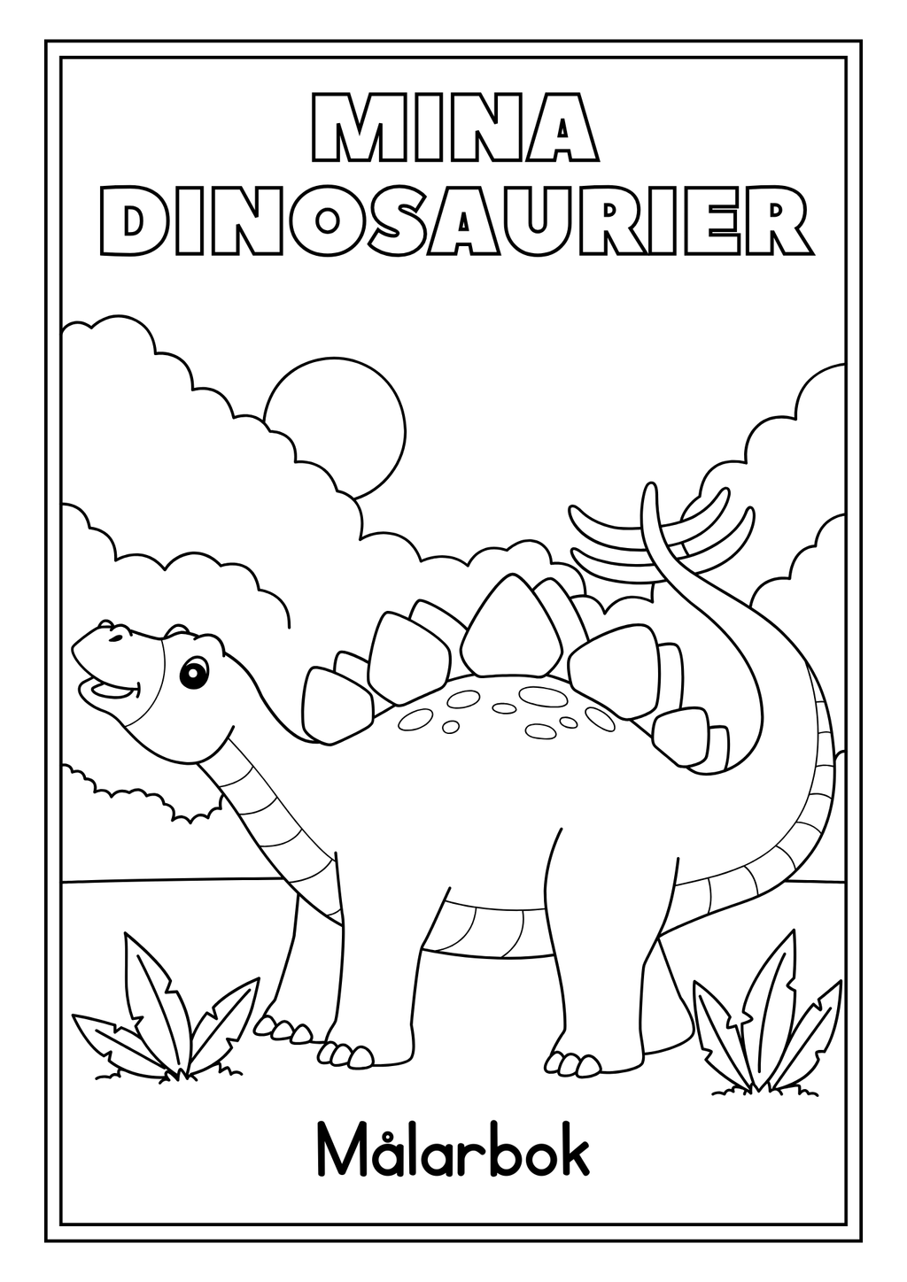 Mina dinosaurier - Målarbok (30 sidor)