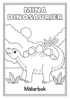Mina dinosaurier - Målarbok (30 sidor)