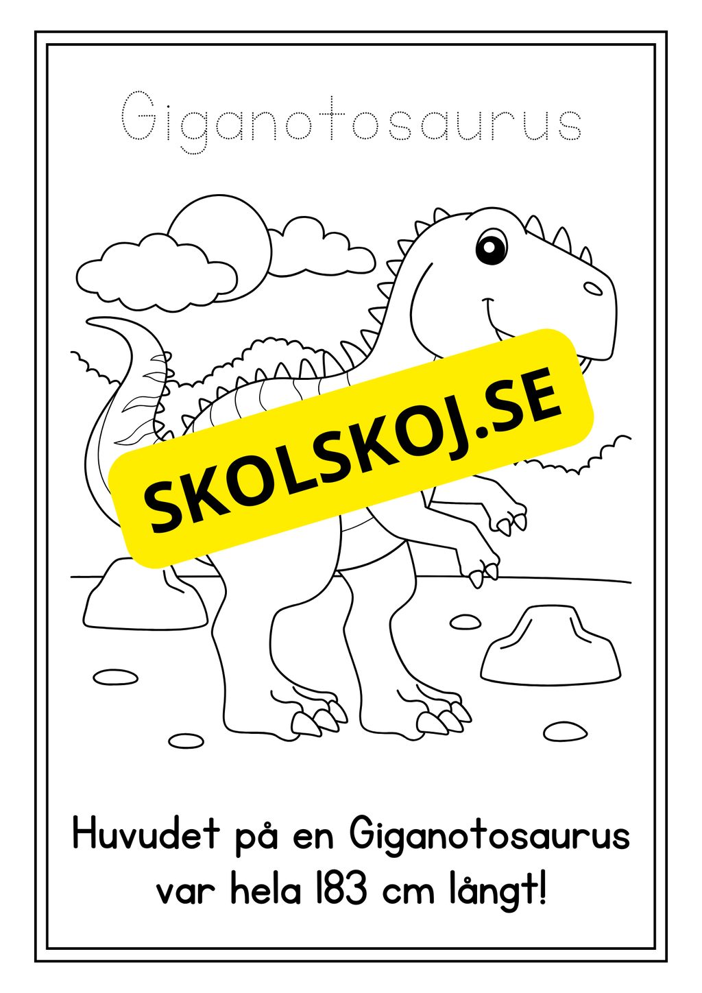 Mina dinosaurier - Målarbok (30 sidor)