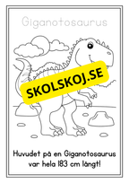 Mina dinosaurier - Målarbok (30 sidor)
