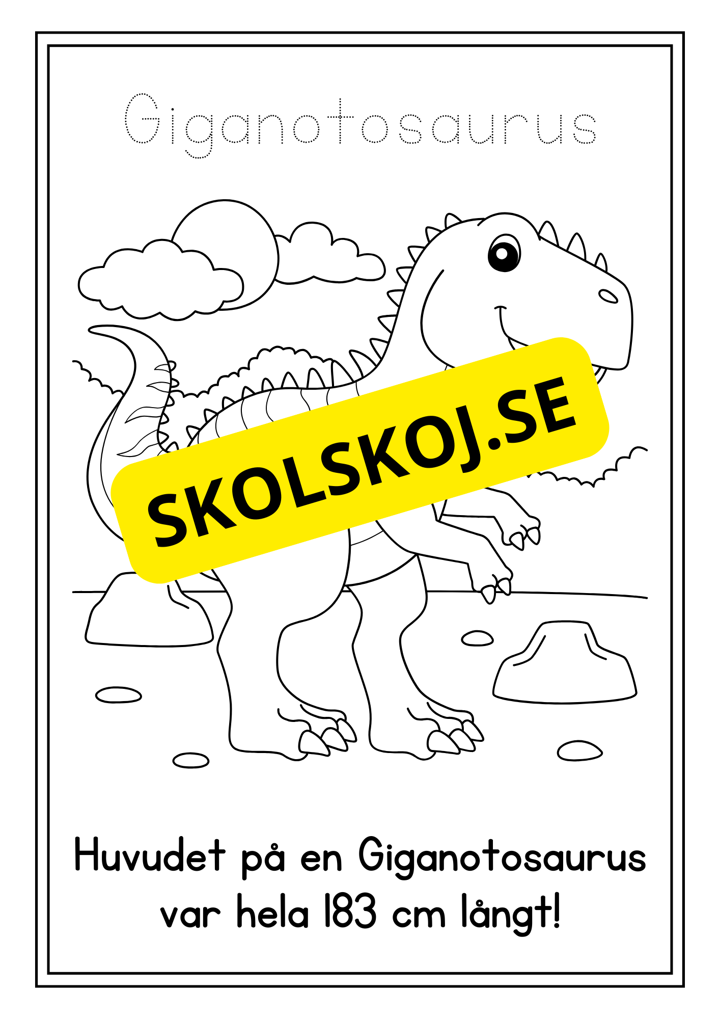 Mina dinosaurier - Målarbok (30 sidor)