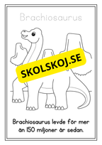 Mina dinosaurier - Målarbok (30 sidor)