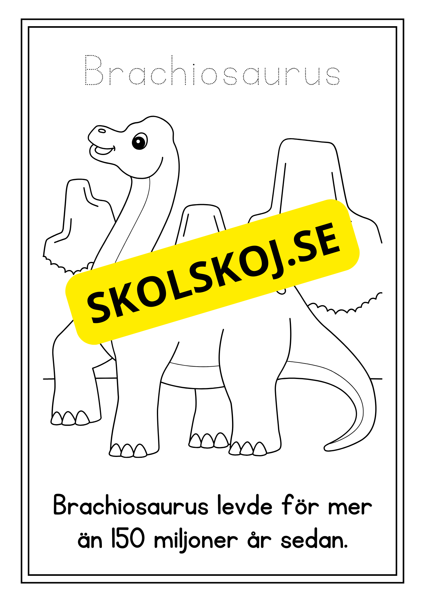 Mina dinosaurier - Målarbok (30 sidor)