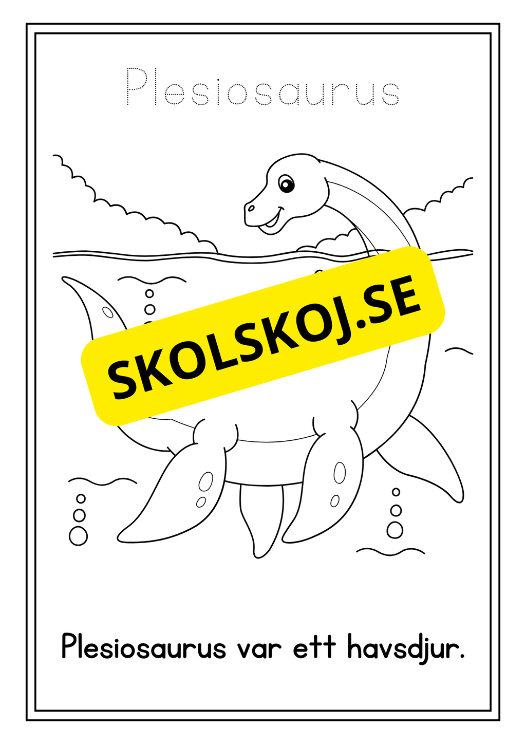 Mina dinosaurier - Målarbok (30 sidor)