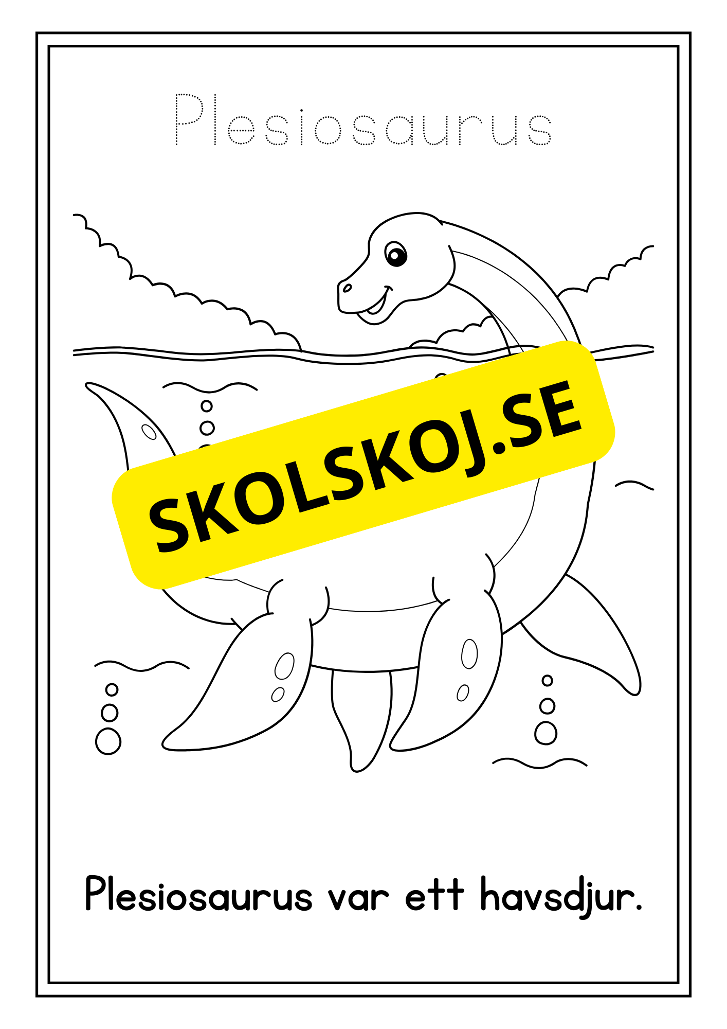 Mina dinosaurier - Målarbok (30 sidor)
