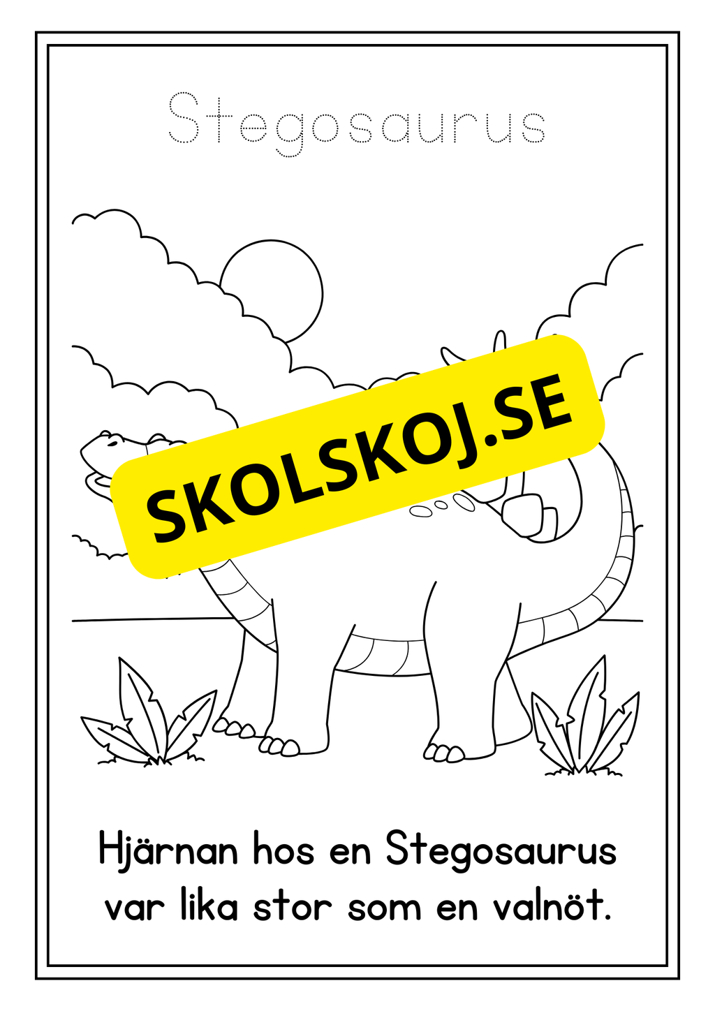 Mina dinosaurier - Målarbok (30 sidor)