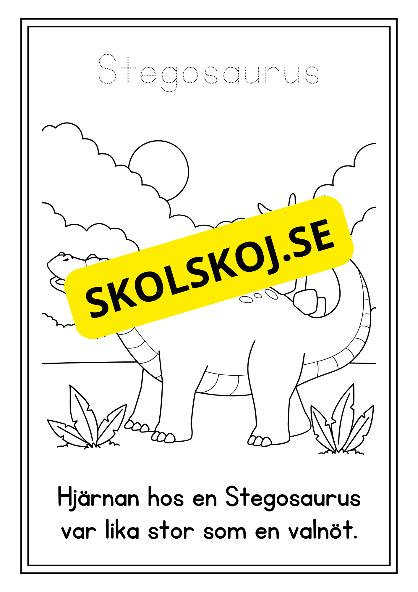 Mina dinosaurier - Målarbok (30 sidor)