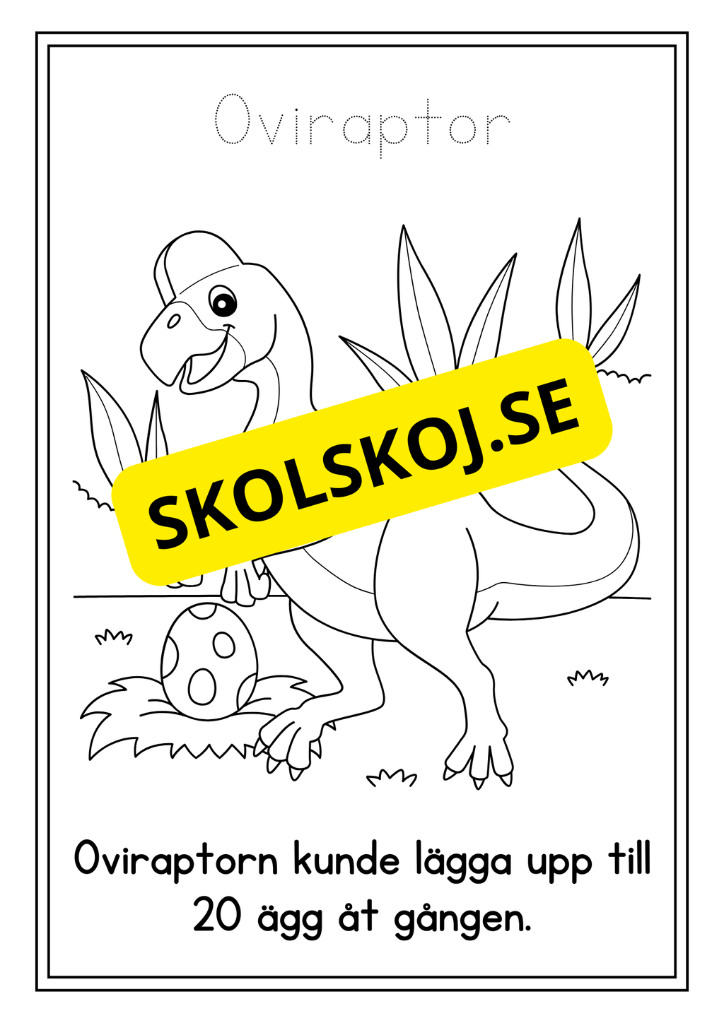 Mina dinosaurier - Målarbok (30 sidor)