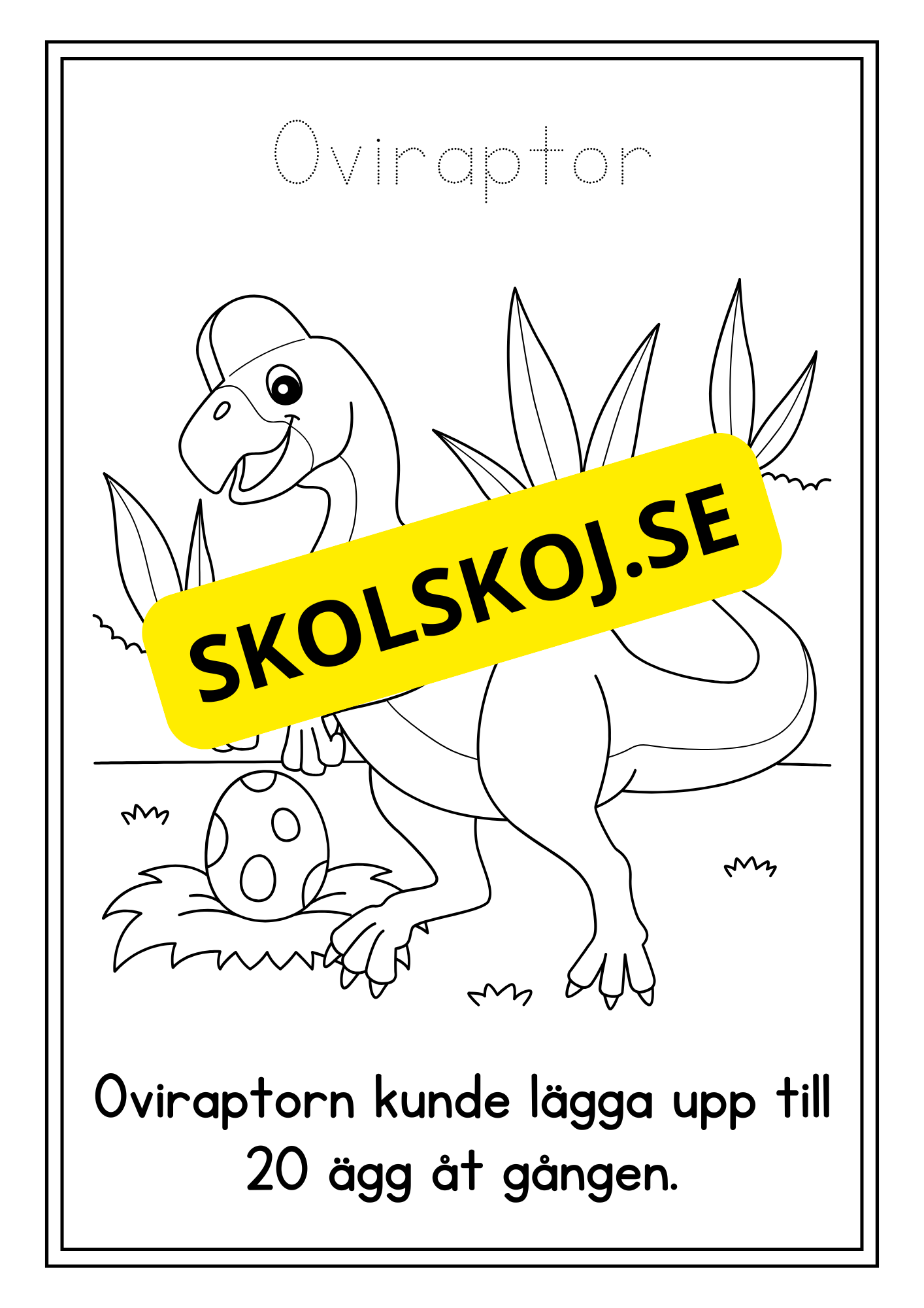 Mina dinosaurier - Målarbok (30 sidor)
