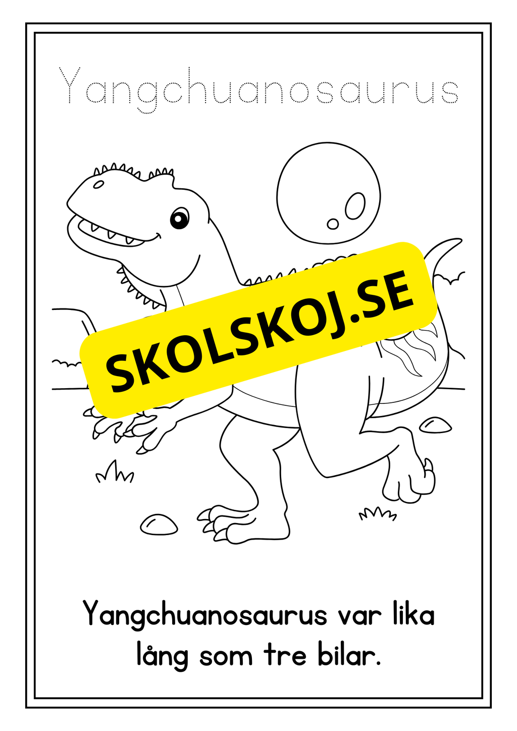 Mina dinosaurier - Målarbok (30 sidor)
