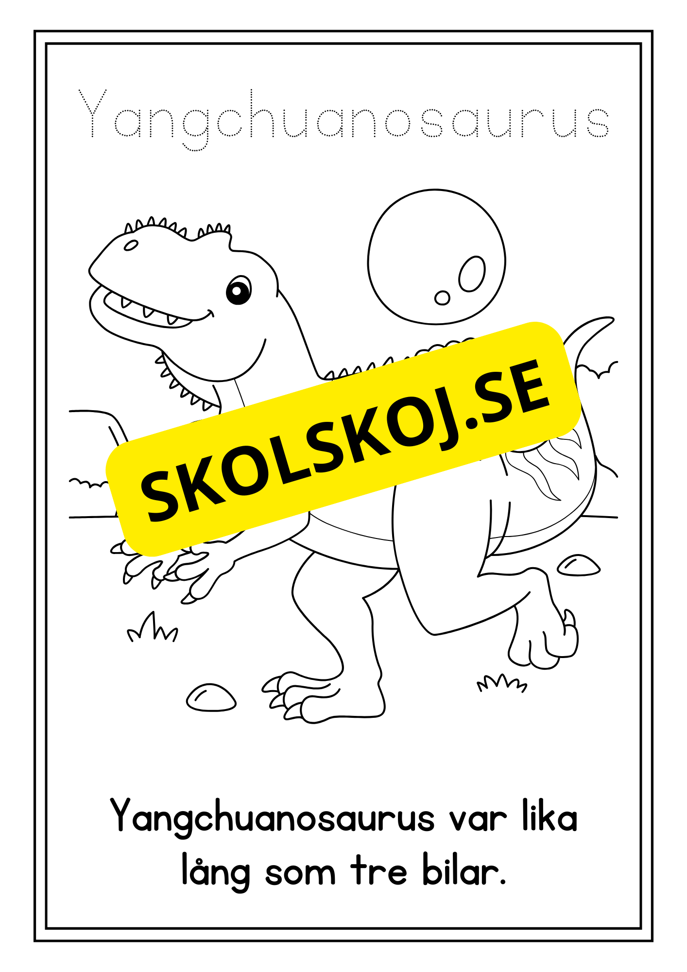 Mina dinosaurier - Målarbok (30 sidor)