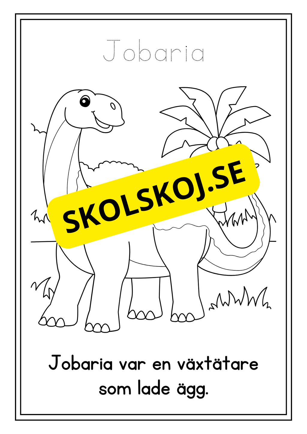 Mina dinosaurier - Målarbok (30 sidor)
