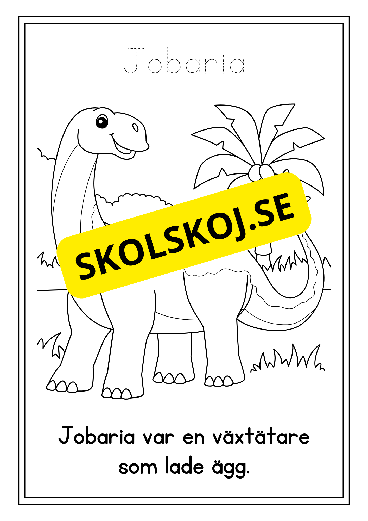 Mina dinosaurier - Målarbok (30 sidor)