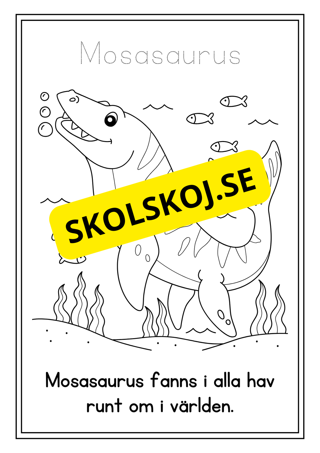 Mina dinosaurier - Målarbok (30 sidor)