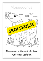 Mina dinosaurier - Målarbok (30 sidor)