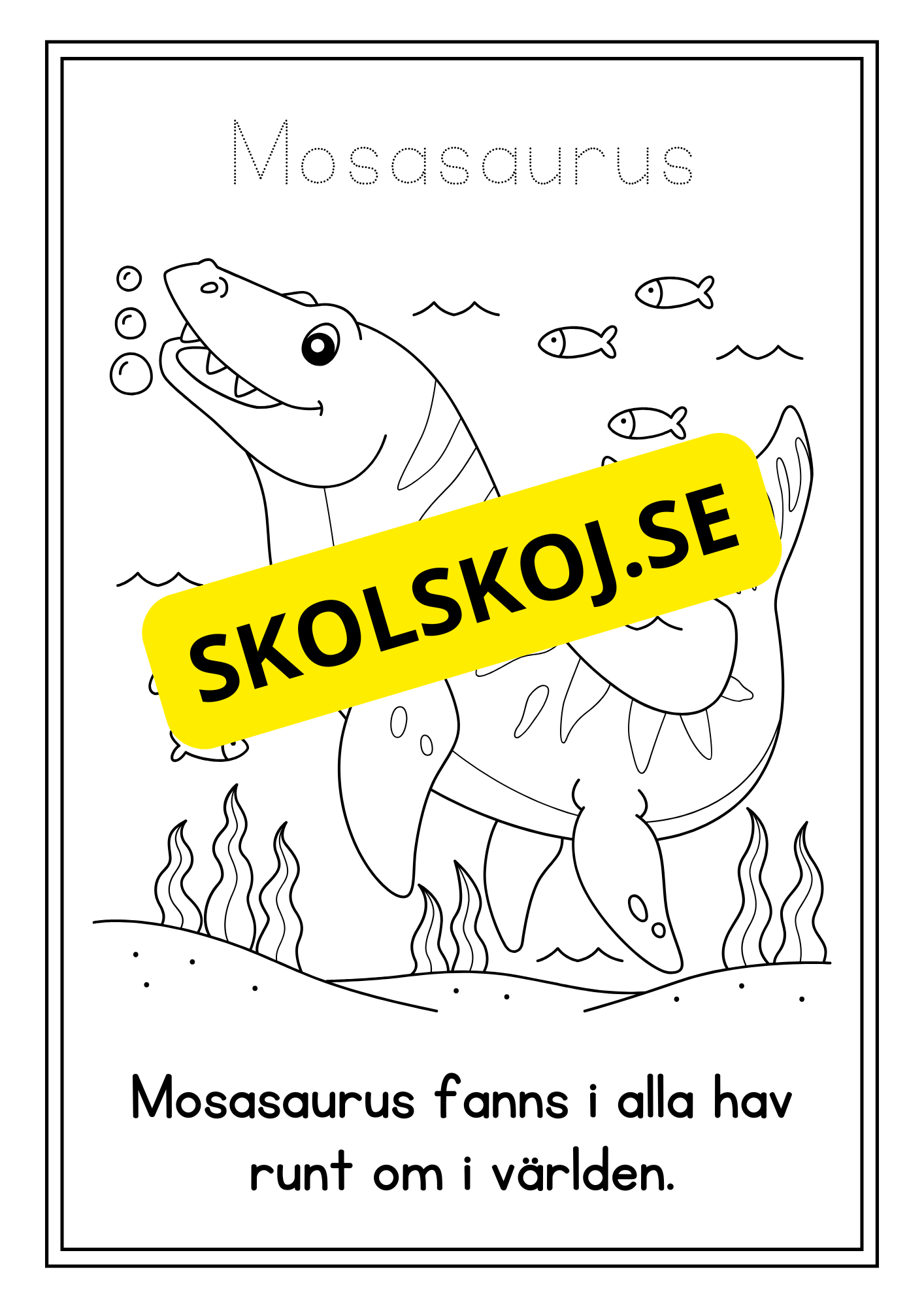 Mina dinosaurier - Målarbok (30 sidor)